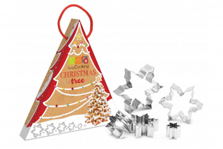 Kit pâtisserie Scrapcooking sapin de Noël 3D 5 pièces inox