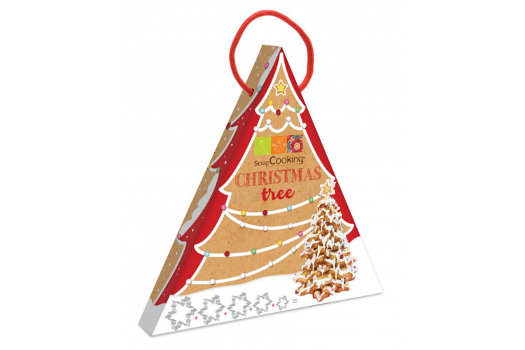 Kit pâtisserie Scrapcooking sapin de Noël 3D 5 pièces inox