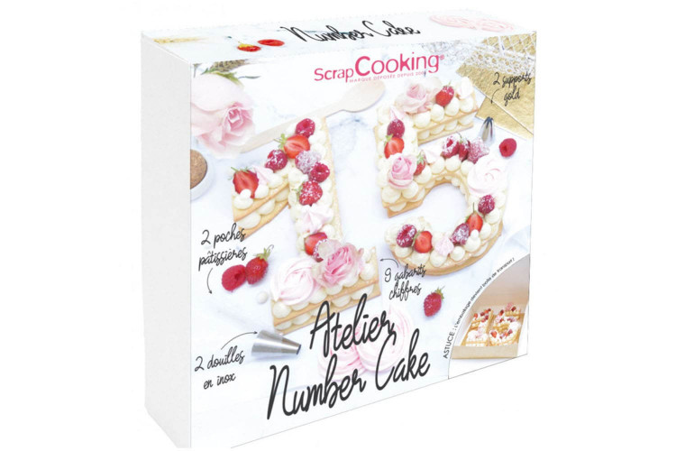 Kit complet number cake Scrapcooking - 9 chiffres