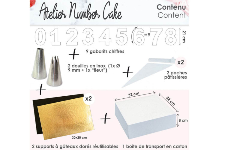 Kit complet number cake Scrapcooking - 9 chiffres