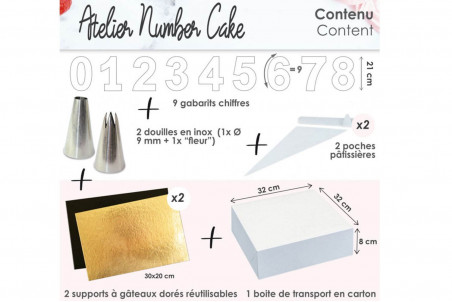 Kit complet number cake Scrapcooking - 9 chiffres