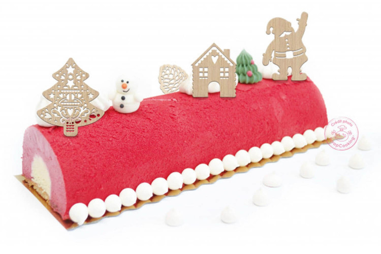 Kit 4 décorations pour bûche de Noël Scrapcooking en bois