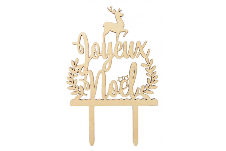 Cake topper en bois Scrapcooking - Joyeux Noël