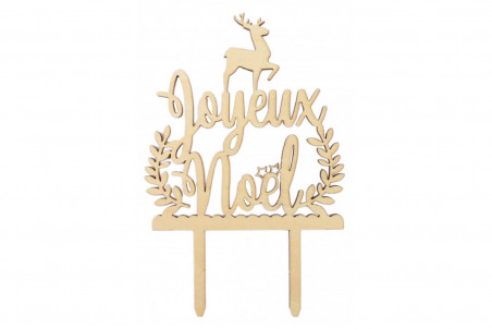 Cake topper en bois Scrapcooking - Joyeux Noël