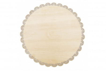 Plat à gâteau rond dentelé Scrapcooking en bois - 29cm