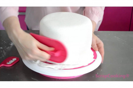 Lisseur pour pâte à sucre Scrapcooking en ABS rose