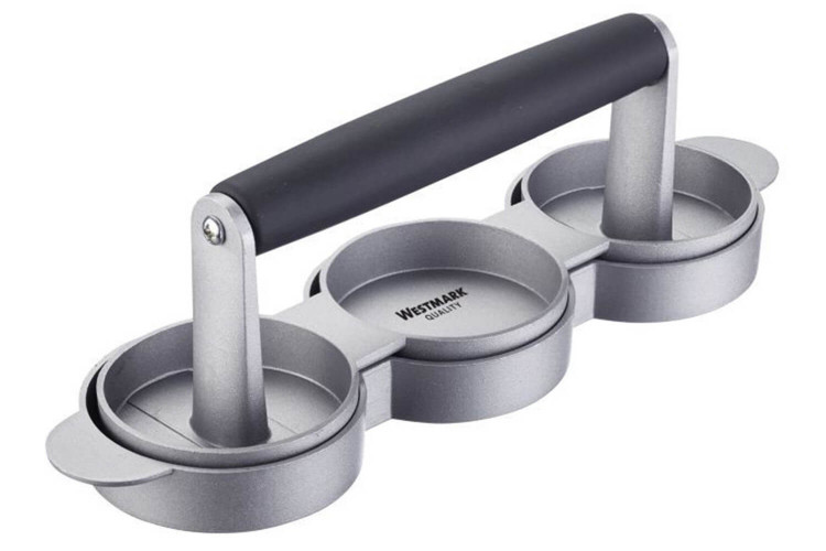 Mini-presse Westmark Trio en aluminium pour 3 hamburgers