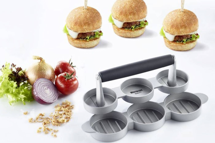 Mini-presse Westmark Trio en aluminium pour 3 hamburgers