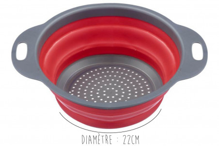 Passoire pliable Westmark rouge et grise - Ø22cm