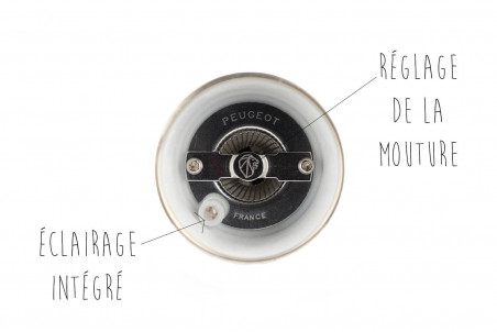 Moulin à sel électrique Peugeot Zeli en ABS léger + éclairage - 14cm