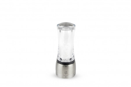 Moulin à sel manuel Peugeot Daman U Select en acrylique et inox - 16 et 21cm
