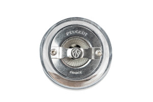 Moulin à sel manuel Peugeot Oslo réglable tout en acrylique et inox - 14cm 2
