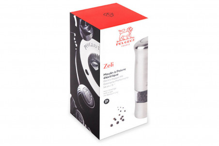 Moulin à poivre électrique Peugeot Zeli réglable en ABS avec éclairage - 14cm