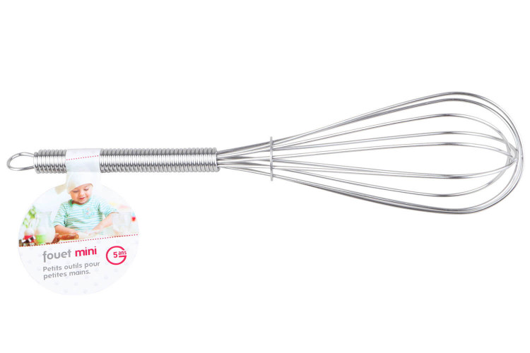 Fouet de cuisine pour enfant en acier inox - 15cm
