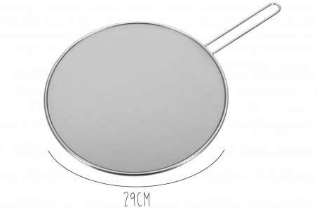 Couvercle anti-projection acier inox 18/10 avec poignée - diamètre 29cm
