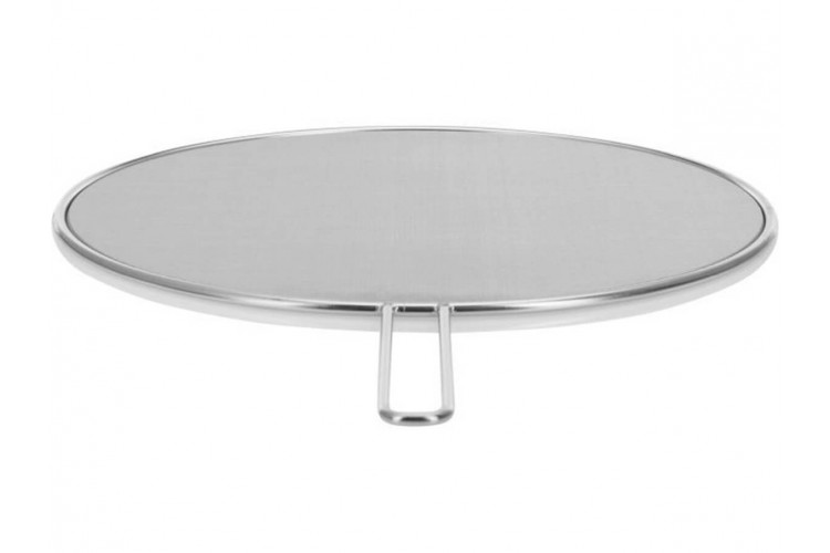 Couvercle anti-projection acier inox 18/10 avec poignée - diamètre 34cm