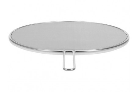 Couvercle anti-projection acier inox 18/10 avec poignée - diamètre 34cm