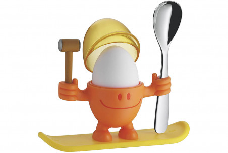 Coquetier enfant WMF McEgg orange avec cuillère et marteau