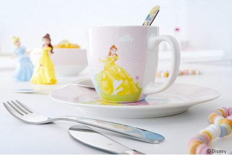 Couverts pour enfants WMF Disney Princesses inox 18/10 - bol et assiette en porcelaine
