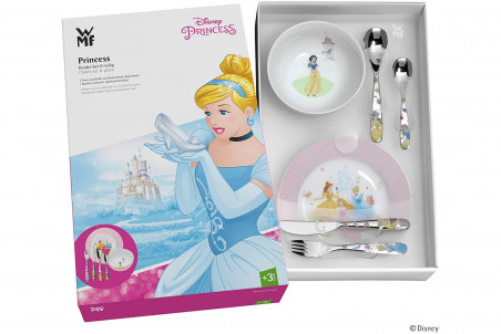 Couverts pour enfants WMF Disney Princesses inox 18/10 - bol et assiette en porcelaine