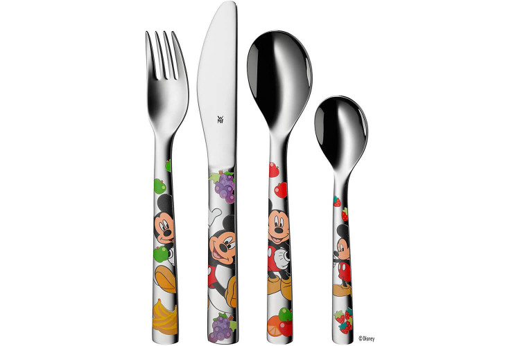 Coffret 4 couverts enfants WMF Mickey Mouse en acier inox 18/10 Cromargan