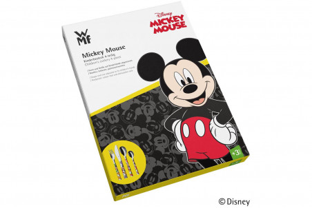 Coffret 4 couverts enfants WMF Mickey Mouse en acier inox 18/10 Cromargan