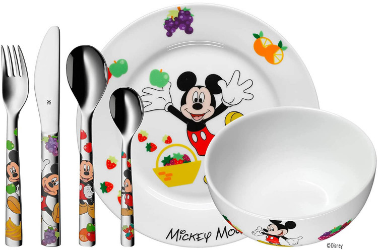 Couverts pour enfants WMF Mickey Mouse inox 18/10 - 6 pièces