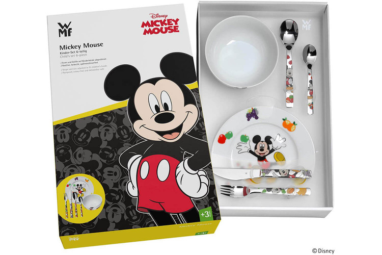 Couverts pour enfants WMF Mickey Mouse inox 18/10 - 6 pièces