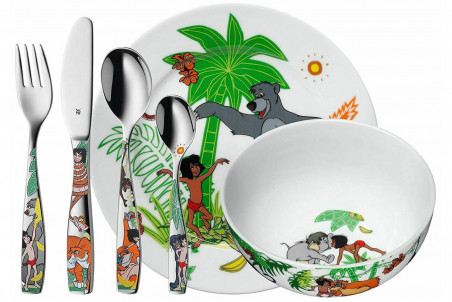 Couverts pour enfants WMF Le Livre de la Jungle inox 18/10 - 6 pièces