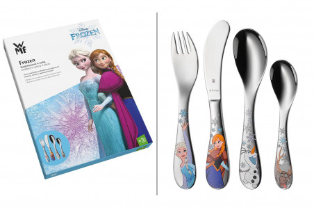 Coffret 4 couverts enfants WMF La Reine des Neiges en acier inox 18/10 Cromargan