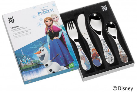 Coffret 4 couverts enfants WMF La Reine des Neiges en acier inox 18/10 Cromargan