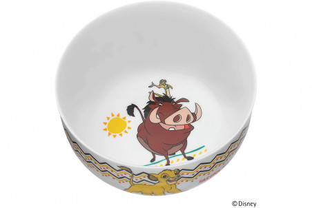 Coffret repas enfant 6 pièces WMF Le Roi Lion acier inox 18/10 et porcelaine