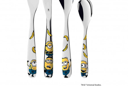 Coffret 4 couverts enfants WMF Les Minions en acier inox 18/10 Cromargan