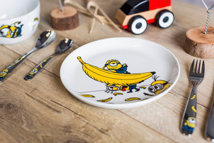 Coffret 4 couverts enfants WMF Les Minions en acier inox 18/10 Cromargan