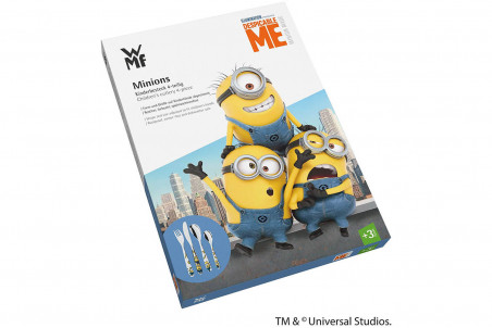 Coffret 4 couverts enfants WMF Les Minions en acier inox 18/10 Cromargan