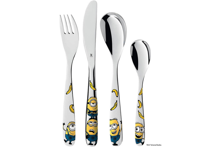 Couverts pour enfants WMF Les Minions inox 18/10 - Bol et assiette en porcelaine