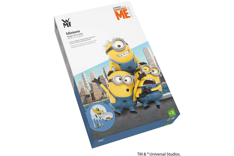 Couverts pour enfants WMF Les Minions inox 18/10 - Bol et assiette en porcelaine