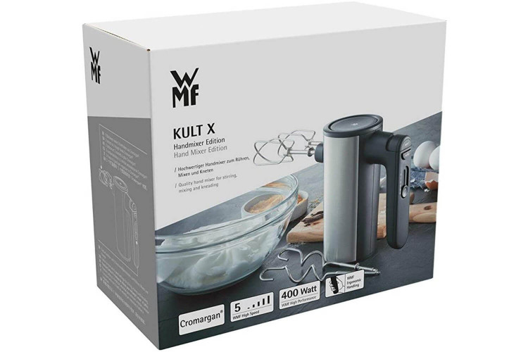 Batteur à main WMF Kult X réglable +2 paires de crochets inox 18/10 Cromargan