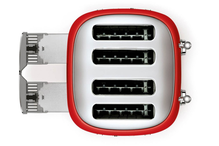 Toaster Smeg 4 tranches multifonctions - Style années 50