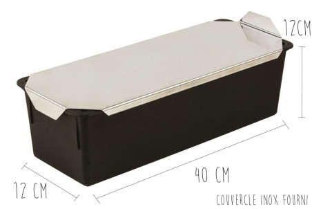 Moule à pain de mie Matfer Exoglass® Lunch avec couvercle 400 x 120 x 120 mm