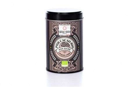 Cacao en poudre Quai Sud non sucré 100% bio 175g - Boîte pop décorée