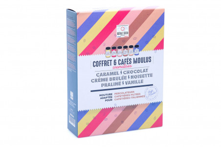Coffret de 6 cafés moulus Quai Sud découverte aromatisés