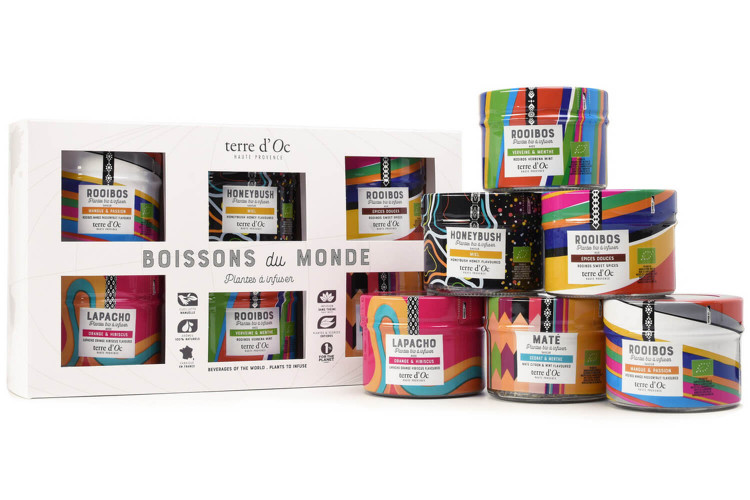Coffret Terre d'Oc Boissons du Monde 6 infusions bio