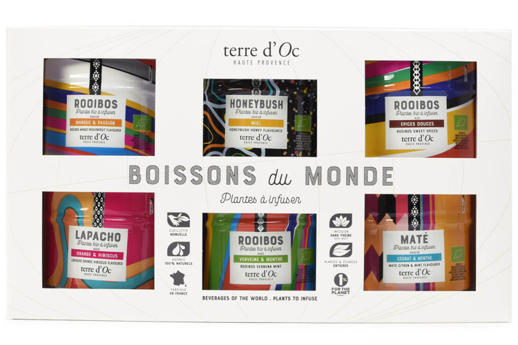 Coffret Terre d'Oc Boissons du Monde 6 infusions bio