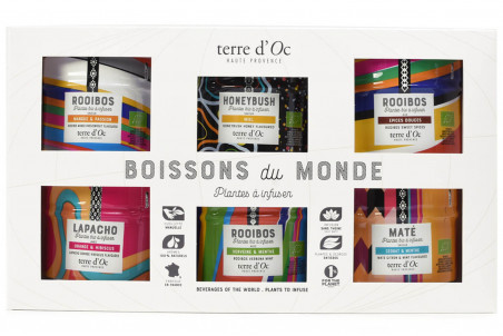 Coffret Terre d'Oc Boissons du Monde 6 infusions bio