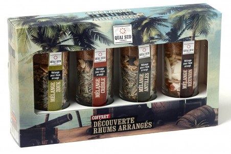 Coffret découverte Quai Sud pour rhum arrangé - 4 saveurs