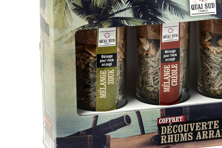 Coffret découverte Quai Sud pour rhum arrangé - 4 saveurs