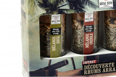 Coffret découverte Quai Sud pour rhum arrangé - 4 saveurs