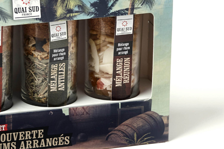Coffret découverte Quai Sud pour rhum arrangé - 4 saveurs