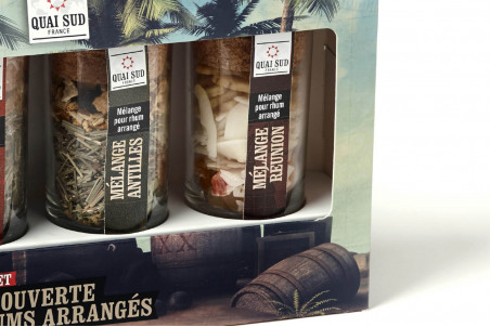 Coffret découverte Quai Sud pour rhum arrangé - 4 saveurs